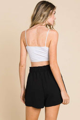 Culture Code High Waist Paper bag Shorts OutfitFlow